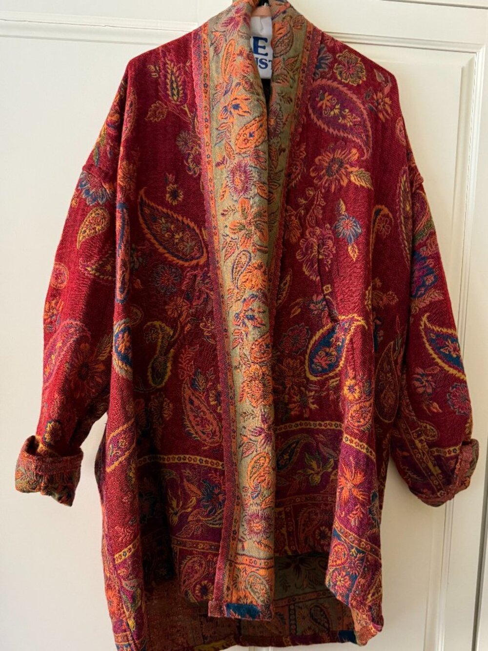 Fabindia Rome Handwoven Wool Sweater Coat-One Size-NWOT